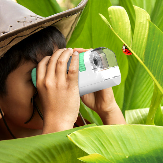 Children&#039;s Portable Handheld Optical Microscope Boys Girls Scientific Outdoor Exploration Educational Toys Gift
